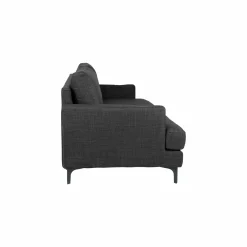 Canapé tissu déhoussable Merlin - Anthracite - 3 places