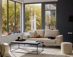 Canapé tissu déhoussable Morgan - Beige - 3 places