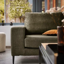 Canapé tissu déhoussable Morgan - Vert Forêt - 2 places