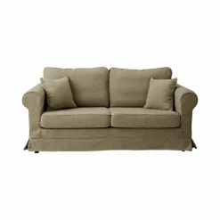 Canapé tissu déhoussable Naxos - Vert Olive - 4 places