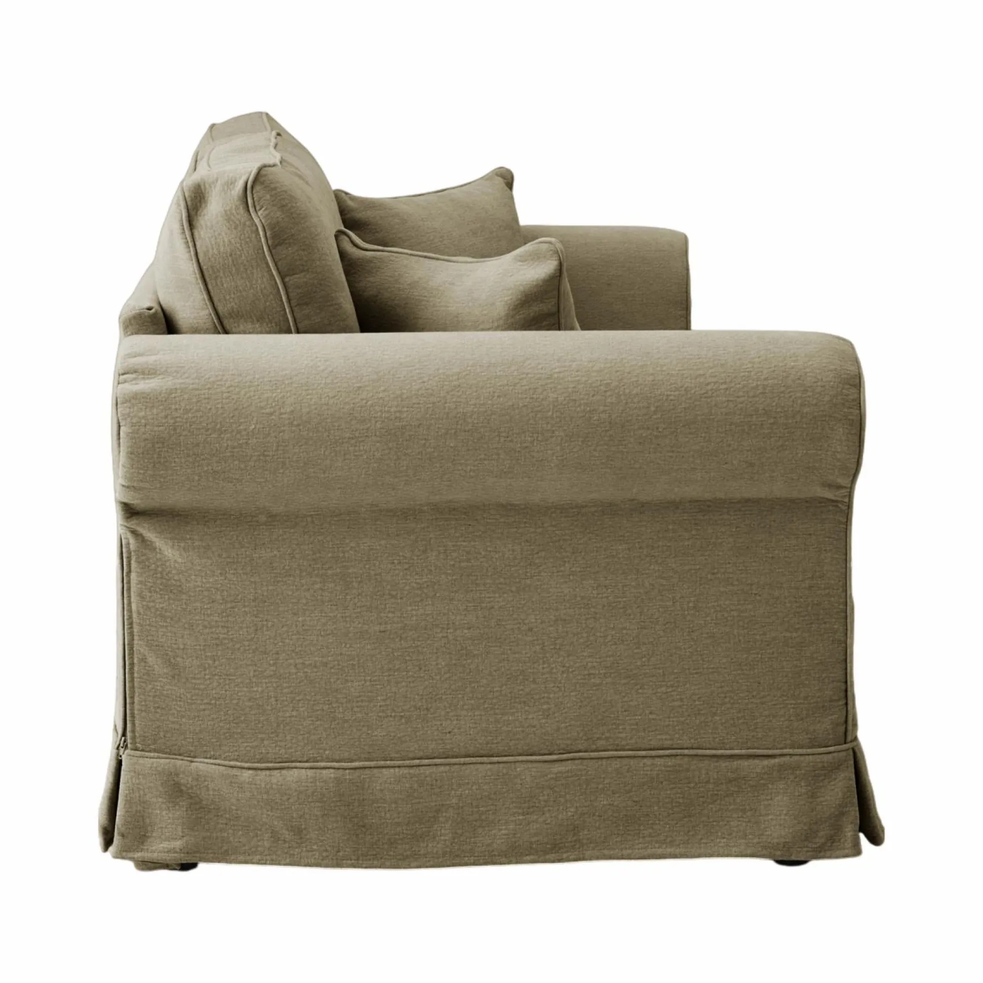 Canapé tissu déhoussable Naxos - Vert Olive - 4 places