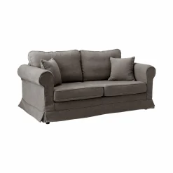 Canapé tissu déhoussable Naxos - Gris Souris - 4 places