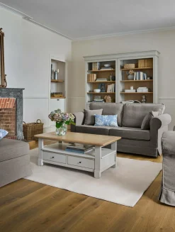 Canapé tissu déhoussable Naxos - Gris Souris - 4 places