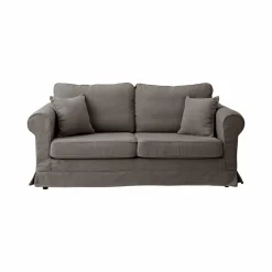 Canapé tissu déhoussable Naxos - Gris Souris - 4 places