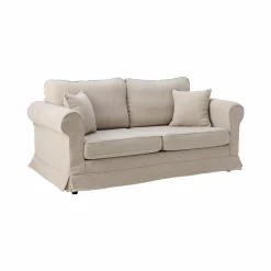 Canapé tissu déhoussable Naxos - Beige - 4 places