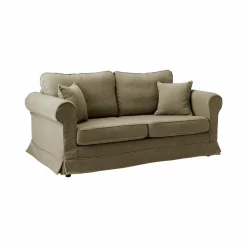 Canapé tissu déhoussable Naxos - Vert Olive - 2 places