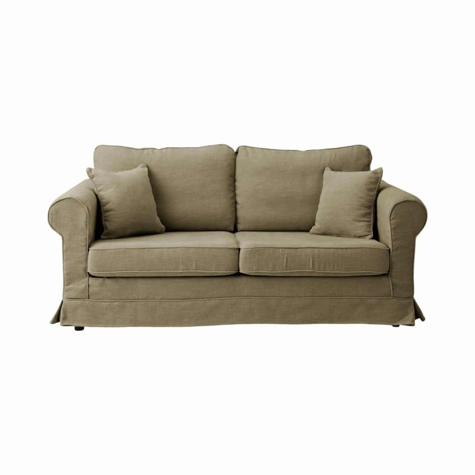 Canapé tissu déhoussable Naxos - Vert Olive - 2 places