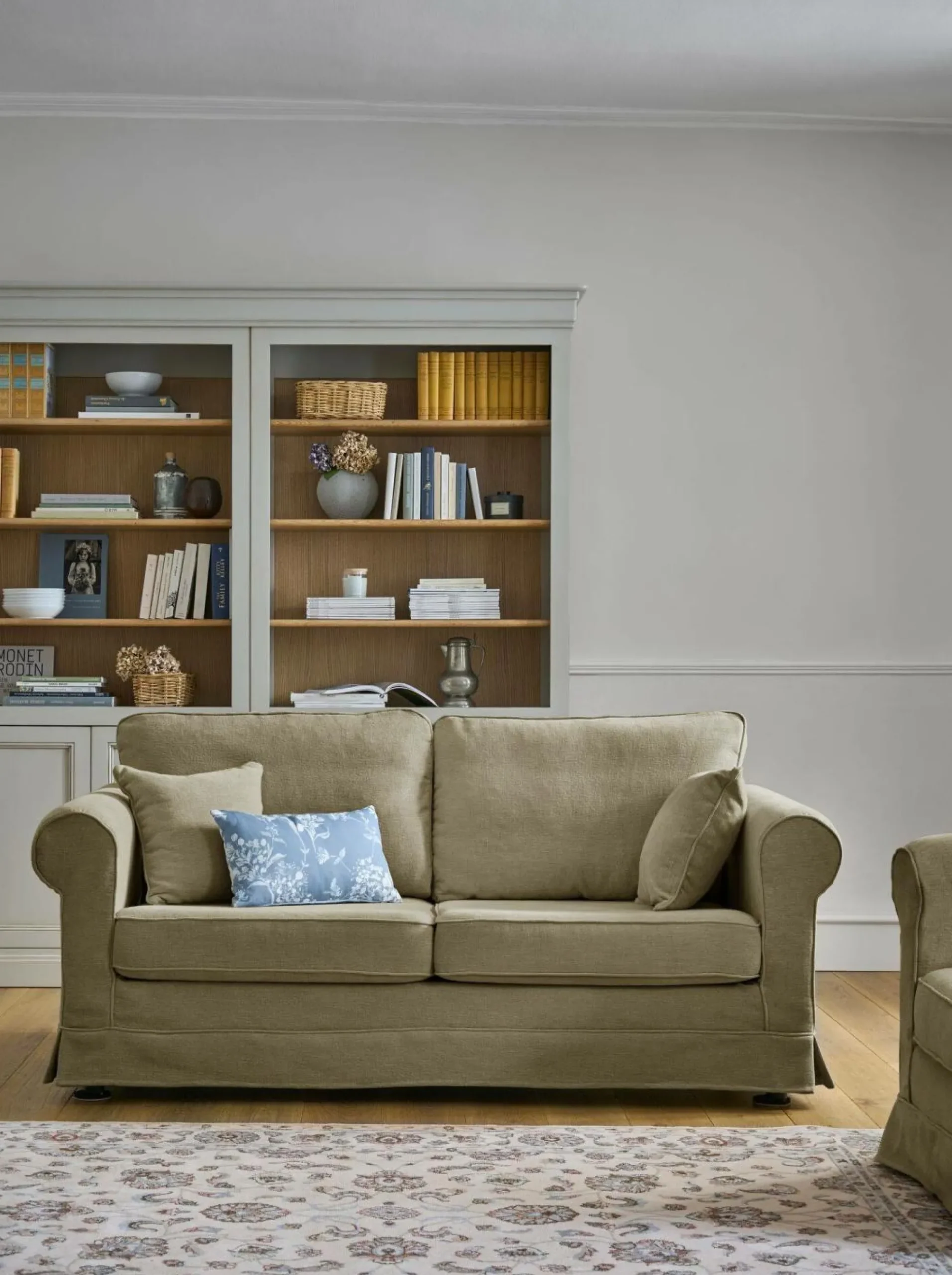 Canapé tissu déhoussable Naxos - Vert Olive - 2 places