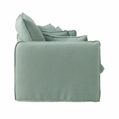 Canapé tissu effet lin Orphée - Vert d'Eau - 3 places