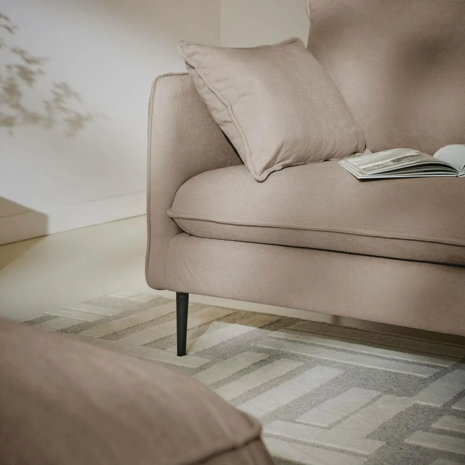 Canapé tissu Oden - Beige - 3 places