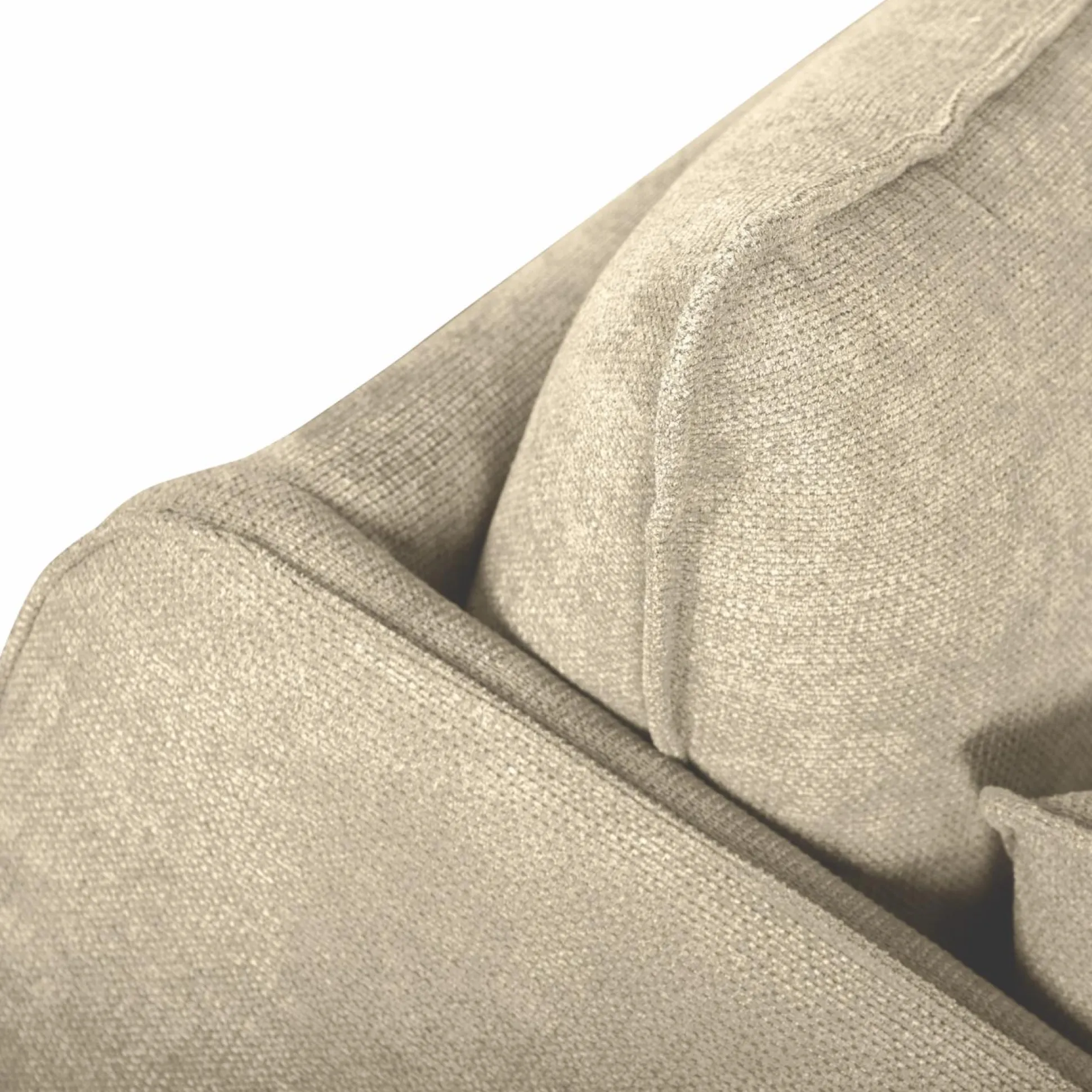 Canapé tissu Oden - Crème - 4 places