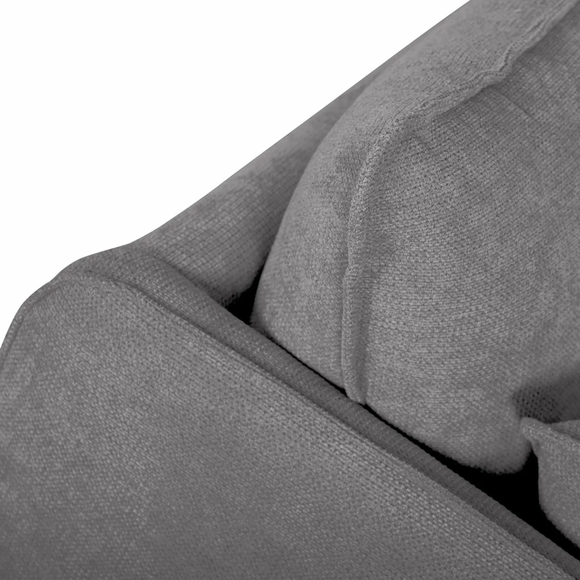 Canapé tissu Oden - Gris - 2 places