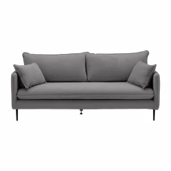 Canapé tissu Oden - Gris - 3 places
