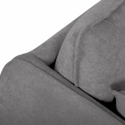 Canapé tissu Oden - Gris - 4 places