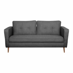 Canapé tissu Ondine - Anthracite - 3 places