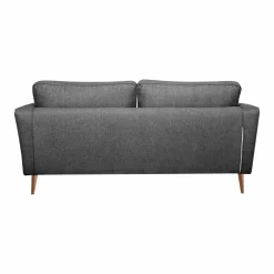 Canapé tissu Ondine - Anthracite - 3 places