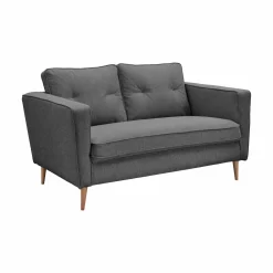 Canapé tissu Ondine - Anthracite - 2 places