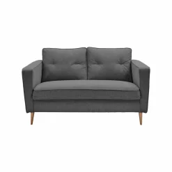 Canapé tissu Ondine - Anthracite - 2 places