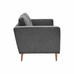 Canapé tissu Ondine - Anthracite - 2 places