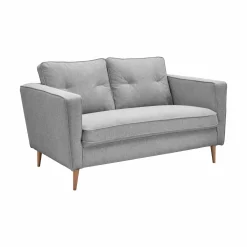 Canapé tissu Ondine - Gris - 2 places