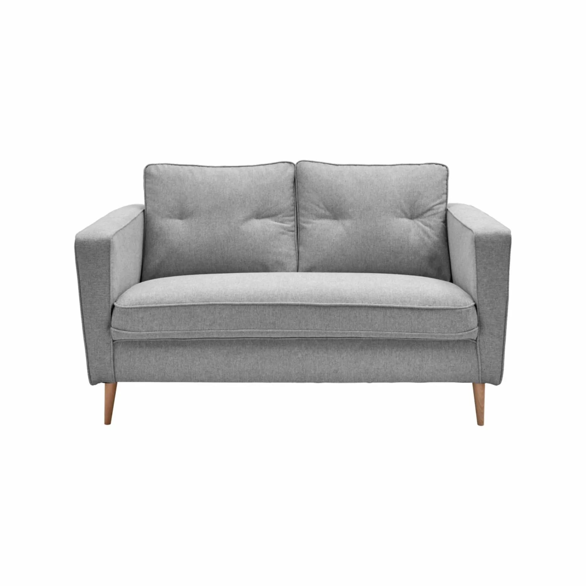 Canapé tissu Ondine - Gris - 2 places