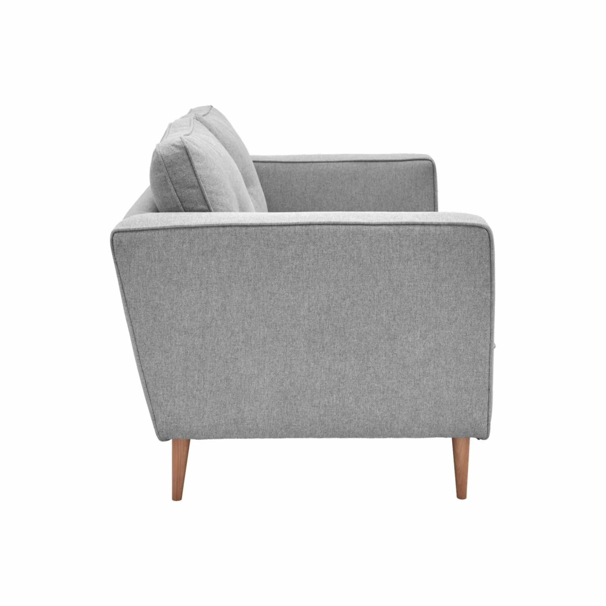 Canapé tissu Ondine - Gris - 2 places