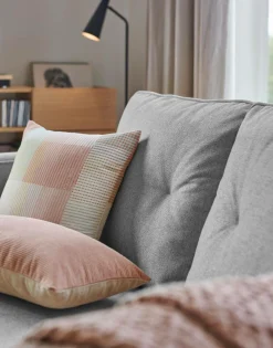 Canapé tissu Ondine - Gris - 2 places