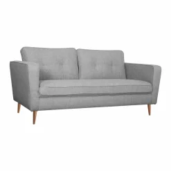 Canapé tissu Ondine - Gris - 3 places