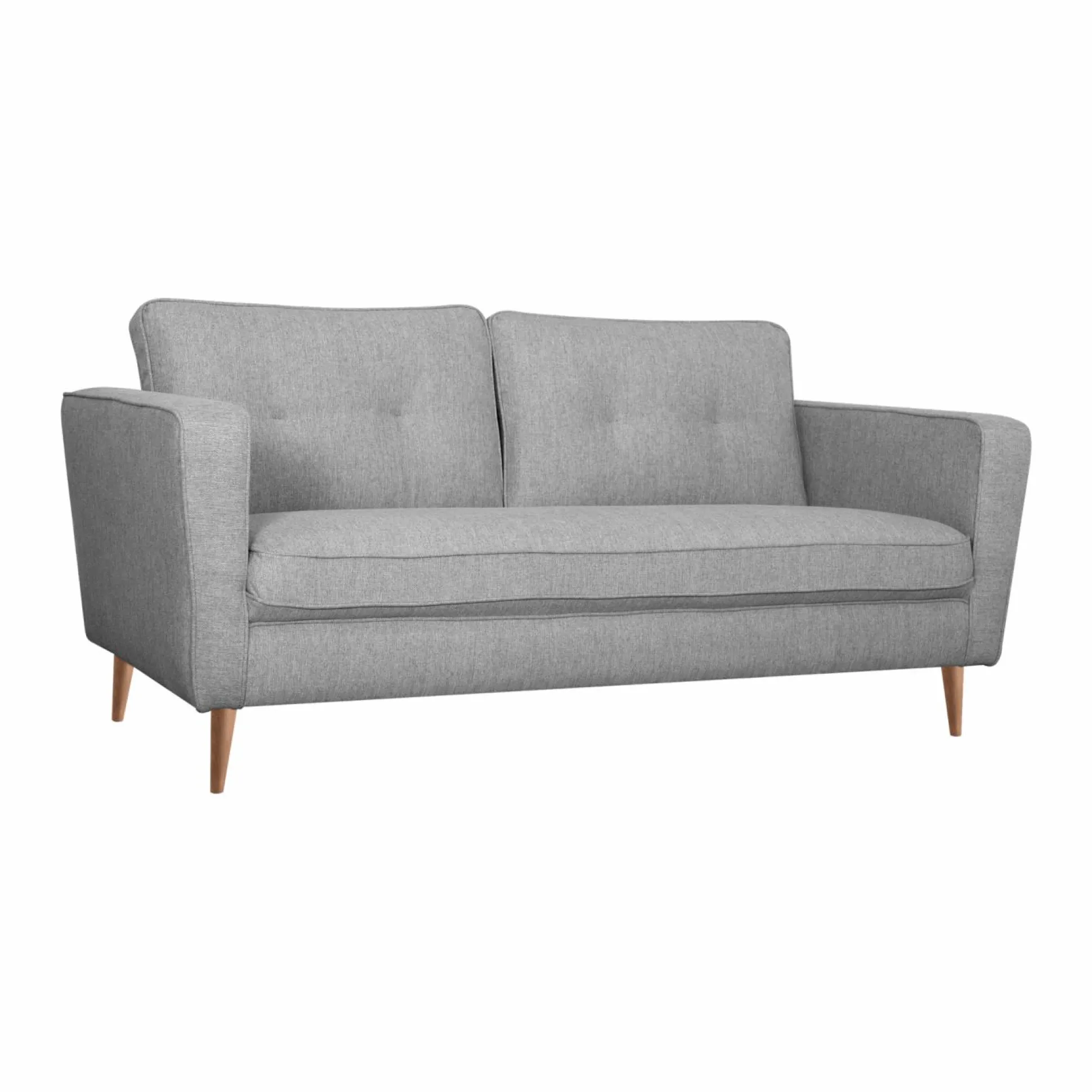 Canapé tissu Ondine - Gris - 3 places