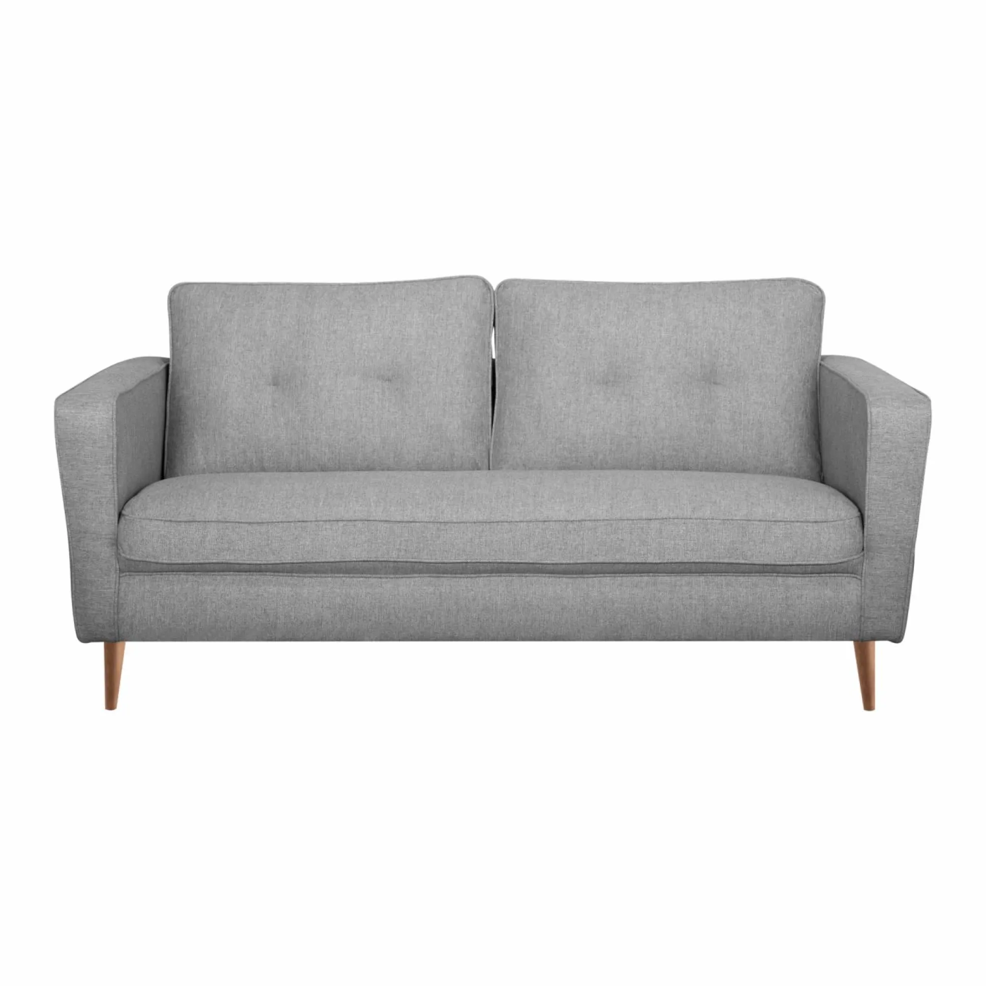 Canapé tissu Ondine - Gris - 3 places