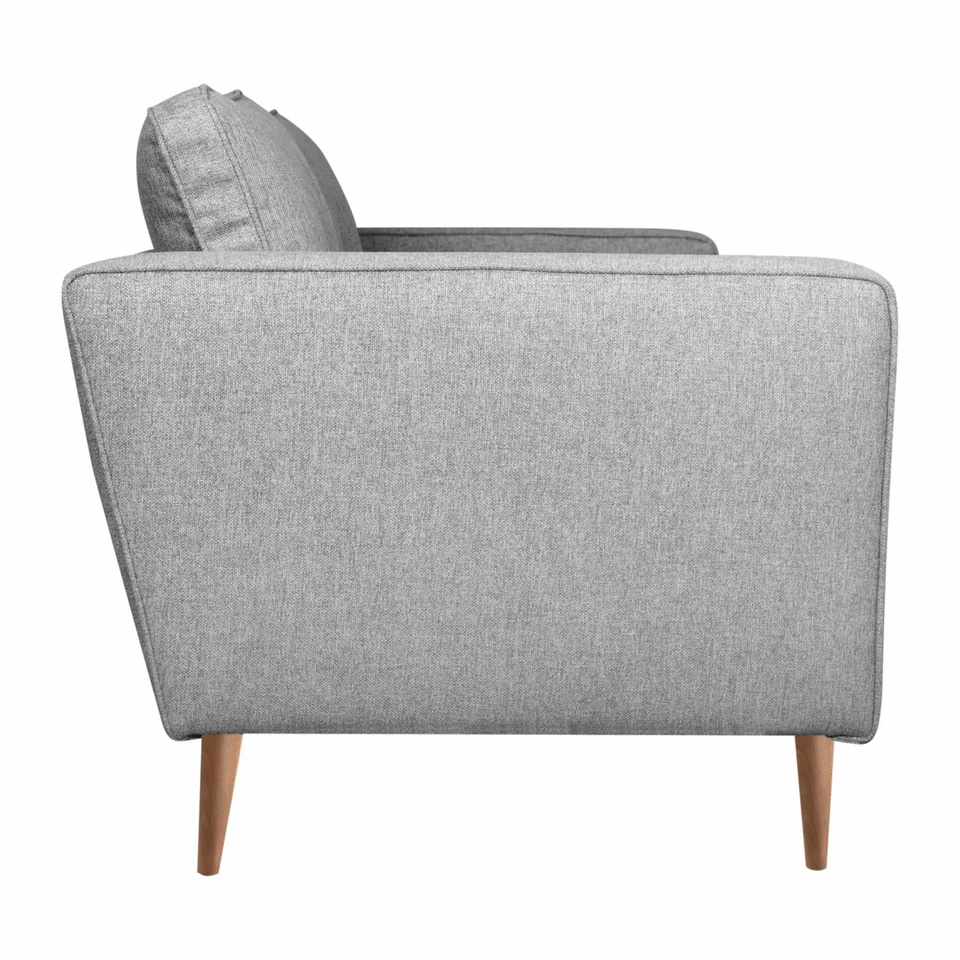 Canapé tissu Ondine - Gris - 3 places