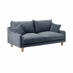 Canapé tissu Orso - Bleu - 2 places