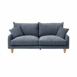 Canapé tissu Orso - Bleu - 2 places