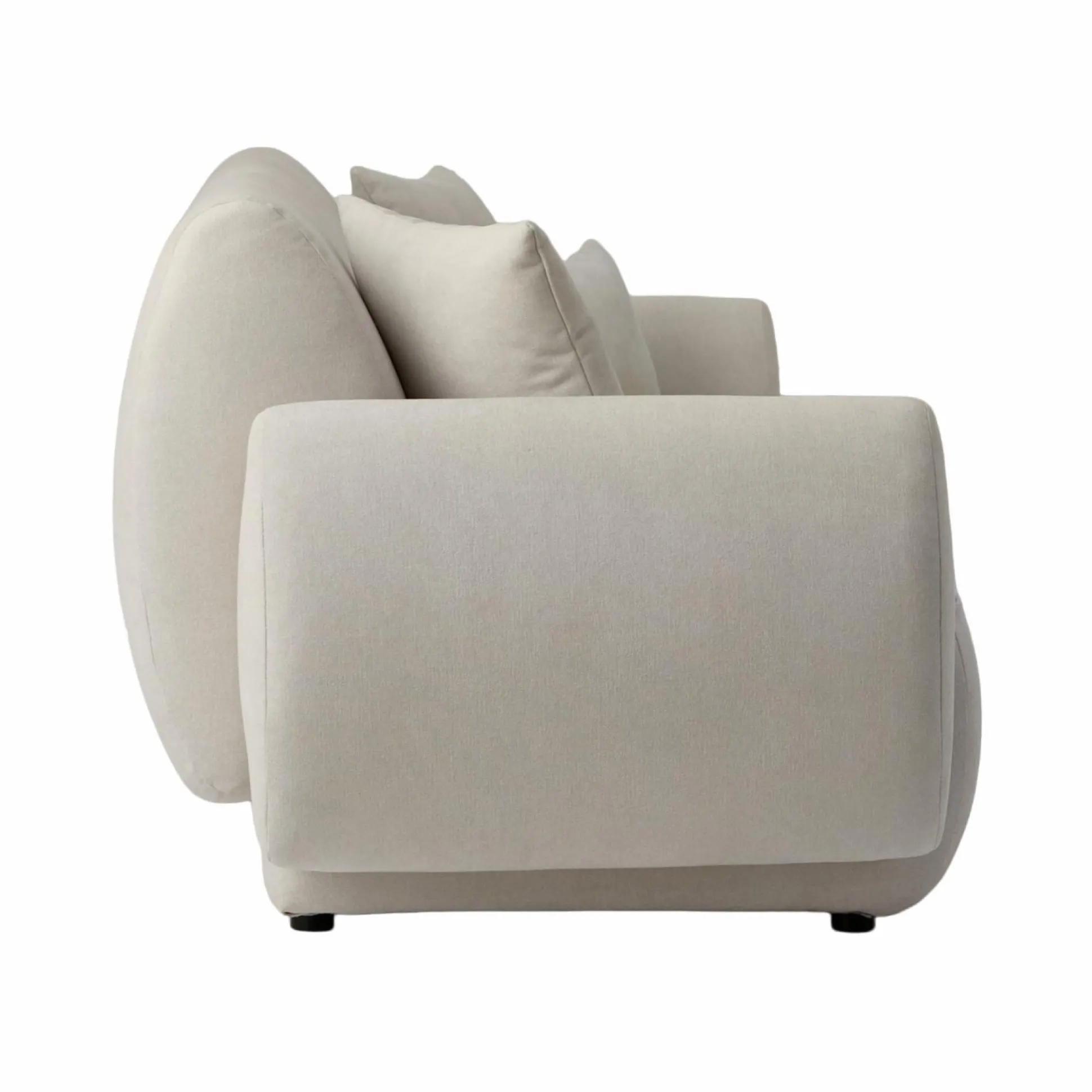 Canapé tissu Orus - Naturel - 3 places