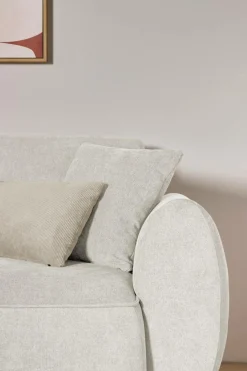 Canapé tissu Orus - Naturel - 3 places