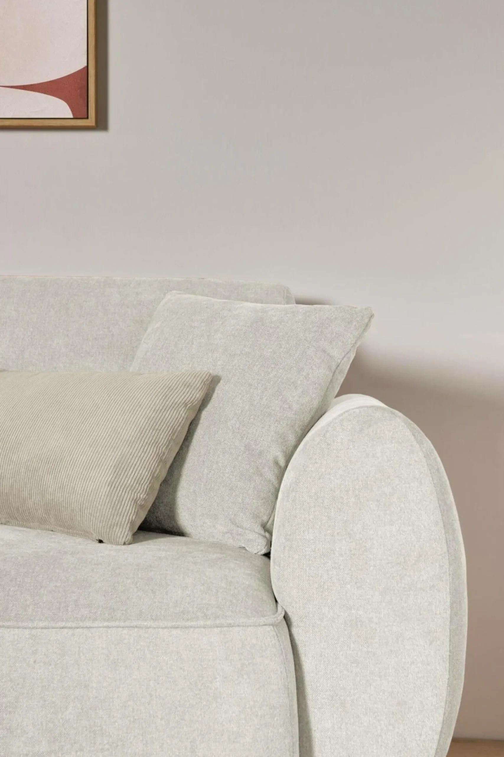 Canapé tissu Orus - Naturel - 3 places