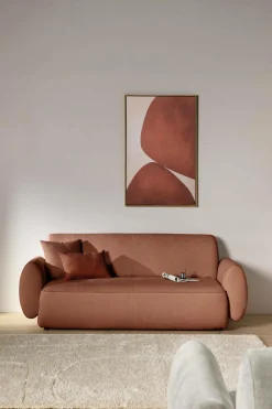 Canapé tissu Orus - Tomette - 3 places