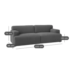 Canapé tissu Pavel - Moutarde