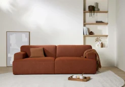 Canapé tissu Pavel - Rouille