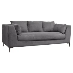 Canapé tissu Pornic - Gris - 2 places