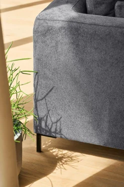 Canapé tissu Pornic - Gris - 2 places