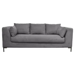 Canapé tissu Pornic - Gris - 4 places