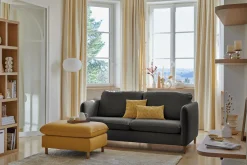 Canapé tissu Portimo - Gris Foncé