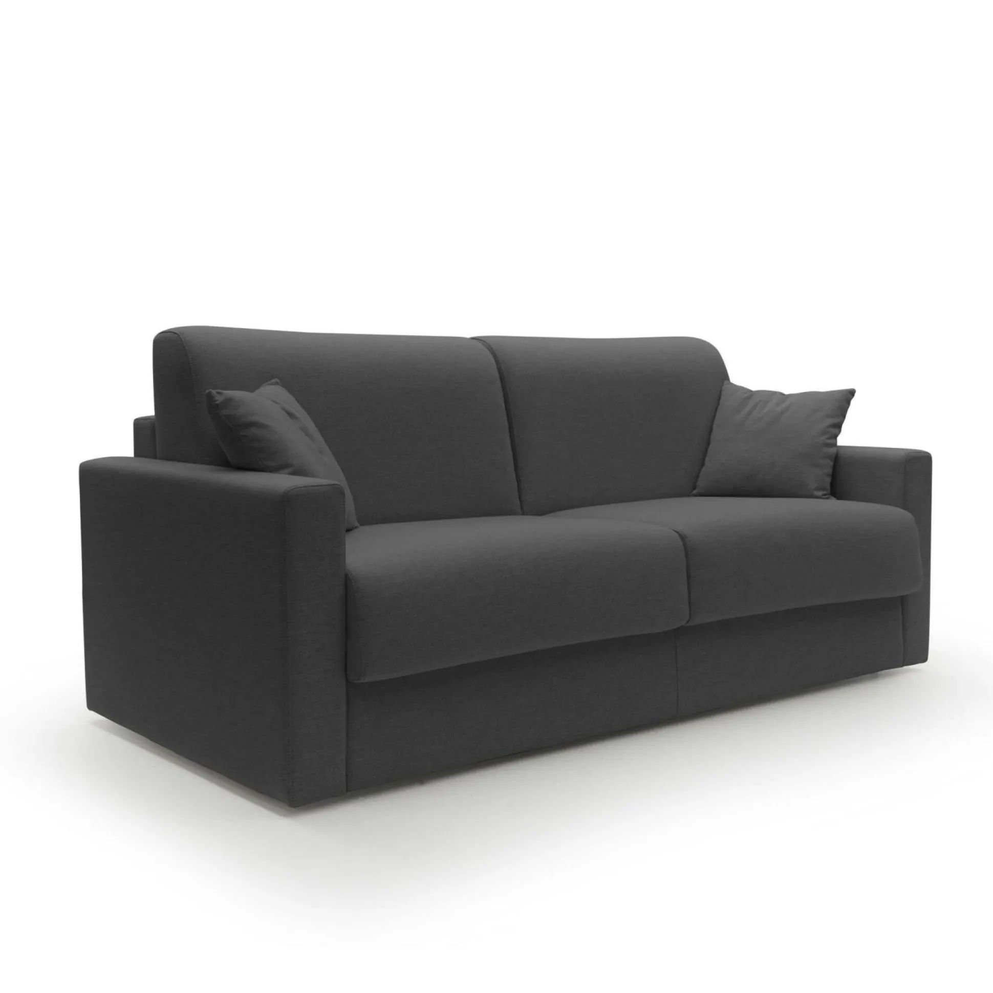 Canapé tissu recyclé déhoussable Aubin - Anthracite - Grand 3 places