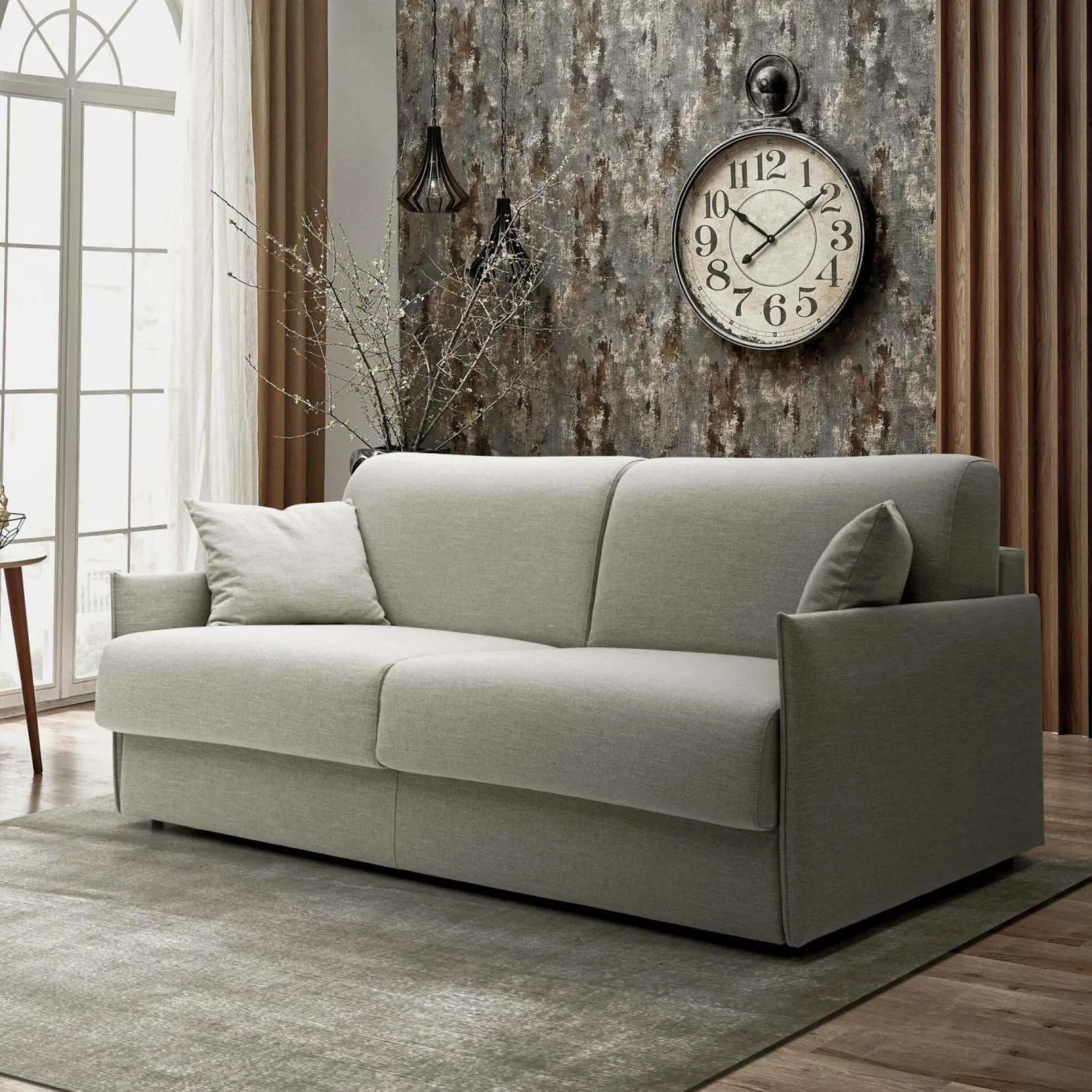 Canapé tissu recyclé déhoussable Arthur - Anthracite - Grand 2 places