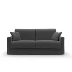 Canapé tissu recyclé déhoussable Aubin - Anthracite - 3 places