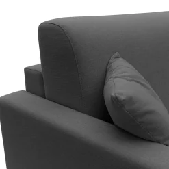 Canapé tissu recyclé déhoussable Aubin - Anthracite - 3 places