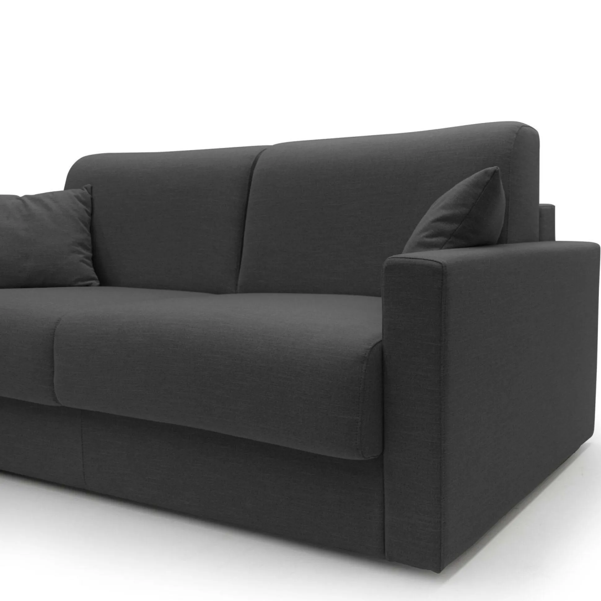 Canapé tissu recyclé déhoussable Aubin - Anthracite - 3 places