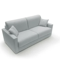 Canapé tissu recyclé déhoussable Aubin - Gris Clair - 3 places