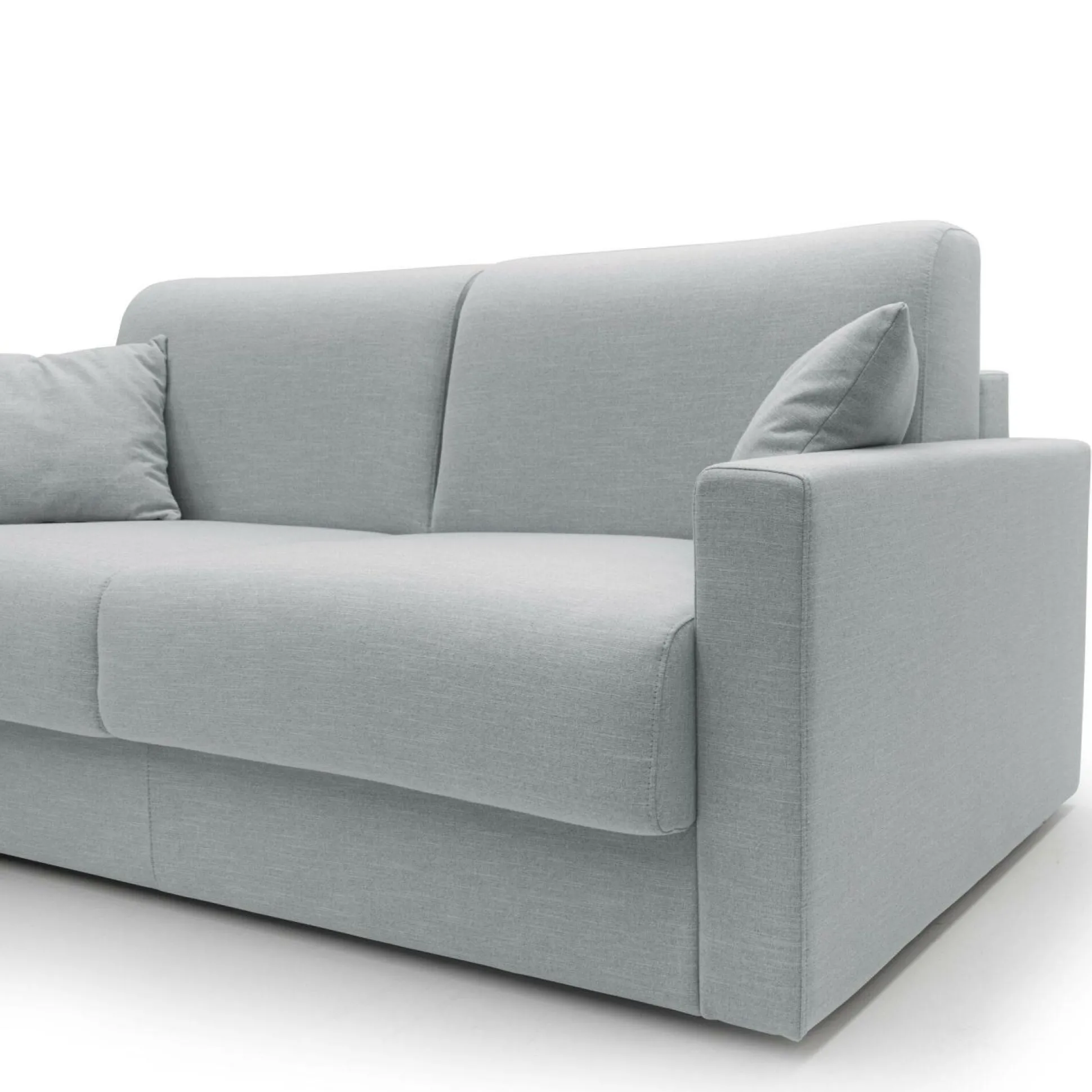 Canapé tissu recyclé déhoussable Aubin - Gris Clair - 3 places